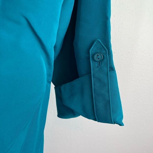 NWT Notations Teal Button-Up Women's Top Size 1X - Picture 7 of 8
